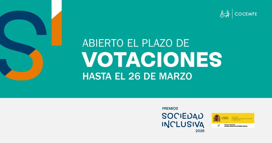 COCEMFE abre la votación de los  Premios Sociedad Inclusiva 2026